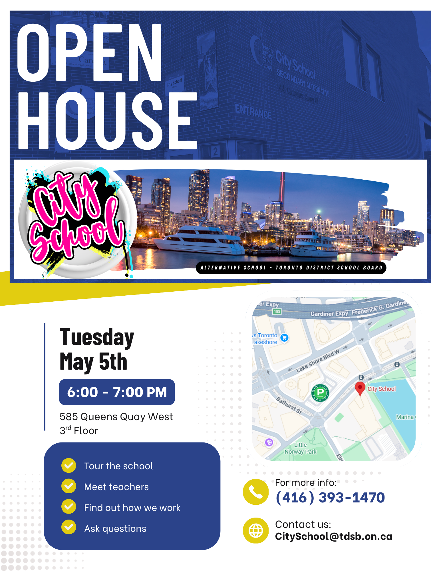 City School Open House Flyer